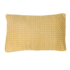Richstitch ochre kussen okergeel ocre geel yellow hinck amsterdam linnen hand geborduurd 35x55cm woonaccessoires met bijzondere texturen met oog voor detail, handgemaakt en of handgeweven